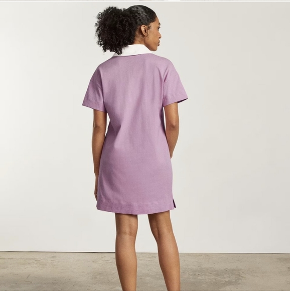 NWT Everlane The Organic Cotton Polo Dress In Lilac Size Medium - Picture 2 of 9